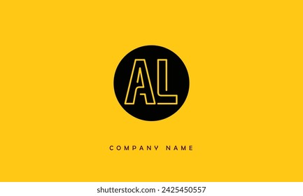 AL, LA Abstract Letters Logo Monogram