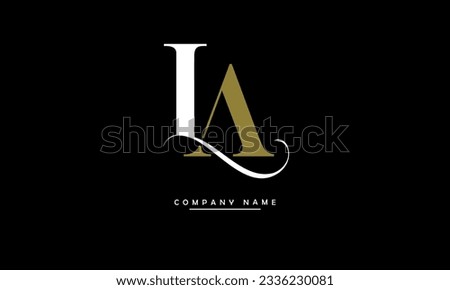 AL, LA Abstract Letters Logo Monogram
