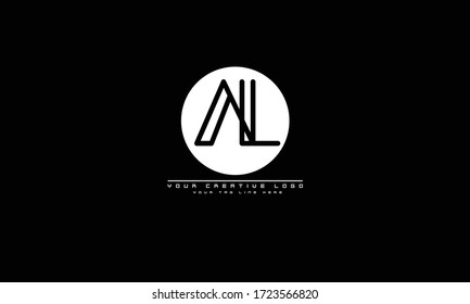 AL LA abstrakte Vektor Logo-Monogramm-Vorlage