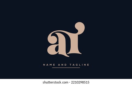 AL or LA, AI Abstract initial monogram letter alphabet logo
