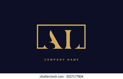 AL, LA Alphabets Letters Logo Monogram