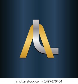 AL LA Double Initial Alphbet letters Logo
