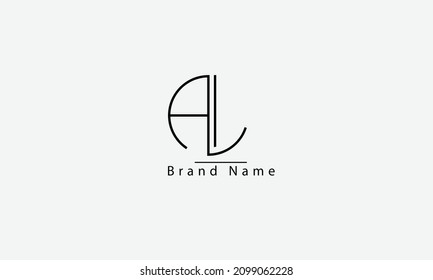 AL LA A L abstract vector logo monogram template