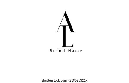 AL LA A L abstract vector logo monogram template