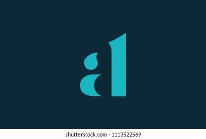 al la l a Lowercase Letter Initial Logo Design Template Vector Illustration