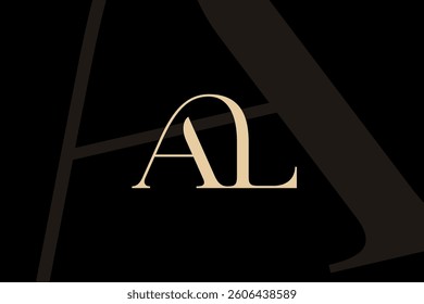 AL or LA letter logo icon design. Classic style luxury initials monogram.