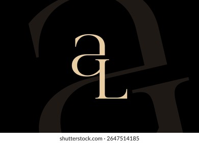 AL or LA letter logo icon design. Classic style luxury initials monogram.