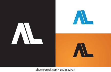 AL or LA letter logo. Unique attractive creative modern initial AL LA A L initial based letter icon logo
