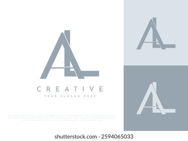 AL, LA Letter Monogram Logo Design 
