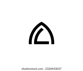 AL LA logo design vector template
