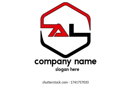 AL letter abstract vector logo monogram template illustration