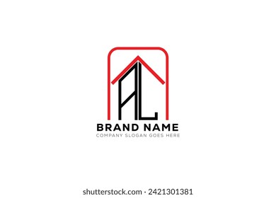 AL letter creative real estate vector logo design . AL creative initials letter logo concept.