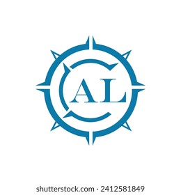 AL Brief Design. AL-Buchstaben Technologie Logo-Design auf weißem Hintergrund.