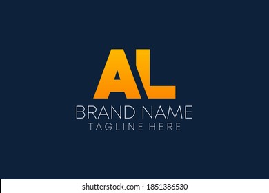 al letter joint logo design vector template. joint a l logo for business company. Alphabet letter iconic logo Al
