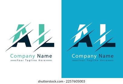 Design des AL Letter Logos Vektorlogo-Illustration