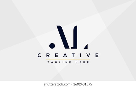 AL Letter Logo Design. Creative Modern A L Letters icon vector Illustration.