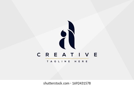 Diseño del logotipo de la carta AL. Ilustración vectorial del icono Creative Modern A L Letters.