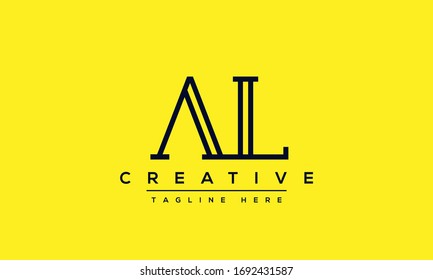 AL Letter Logo Design. Creative Modern A L Letters icon vector Illustration.