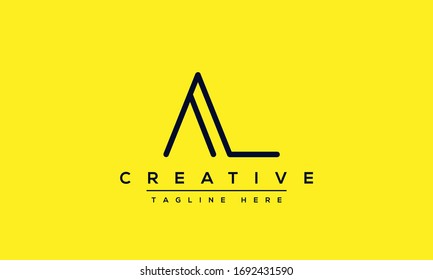 AL Letter Logo Design. Creative Modern A L Letters icon vector Illustration.
