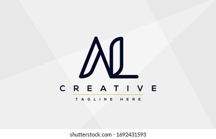 AL Letter Logo Design. Creative Modern A L Letters icon vector Illustration.