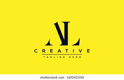 AL Letter Logo Design. Creative Modern A L Letters icon vector Illustration.