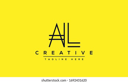 AL Letter Logo Design. Creative Modern A L Letters icon vector Illustration.