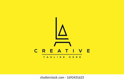 AL Letter Logo Design. Creative Modern A L Letters icon vector Illustration.