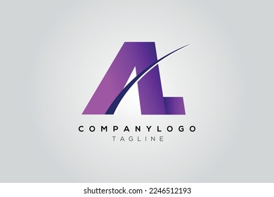 AL Letter Logo Design. Creative Modern A L Letters icon vector Illustration.