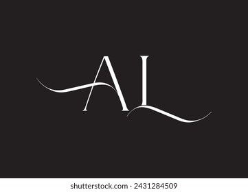 AL Letter Logo Design with Creative Intersected