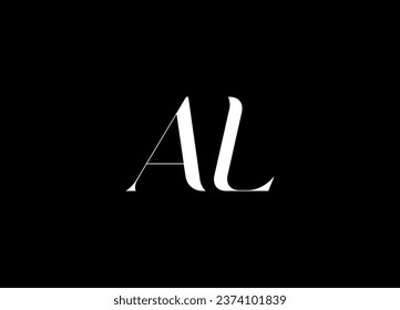 AL letter logo design and monogram logo design