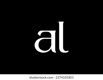 Diseño del logotipo de la letra AL y diseño del logotipo de monograma