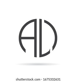 Plantilla de diseño del logotipo de la carta AL