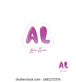 AL Letter Logo Design Template Vector