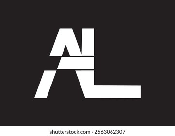 AL letter logo and monogram design
