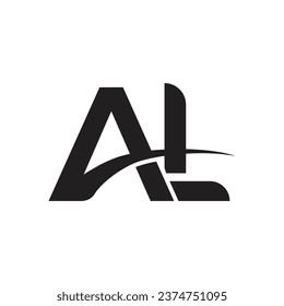 AL letter logo template elements. AL letter vector illustration logo design .