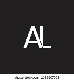 AL letter, monogram, logo vector, template, design, minimal, black white, color,