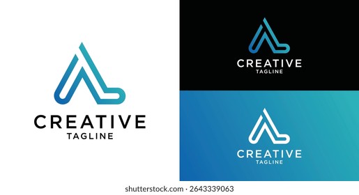 Carta AL Logotipo profissional para todos os tipos de empresas