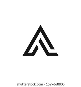 al letter vector logo abstract