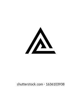 AL LETTER VECTOR LOGO ABSTRACT