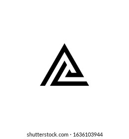 AL LETTER VECTOR LOGO ABSTRACT
