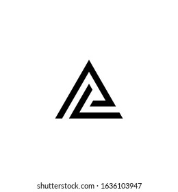 AL LETTER VECTOR LOGO ABSTRACT