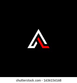 AL LETTER VECTOR LOGO ABSTRACT