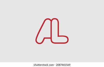 Las líneas AL distorsionan el icono de la letra de diseño del logotipo hecho vector .