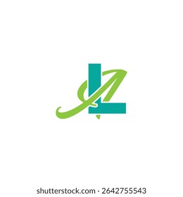 al logo design, al, la letra design de estilo mínimo, al inicial logotipo design vetor, al ou la design vetor