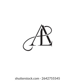 al logo design, al, la letra design de estilo mínimo, al inicial logotipo design vetor, al ou la design vetor