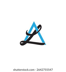 al logo design, al, la letra design de estilo mínimo, al inicial logotipo design vetor, al ou la design vetor