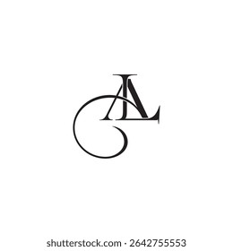 al logo design, al, la letra design de estilo mínimo, al inicial logotipo design vetor, al ou la design vetor