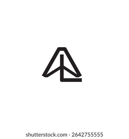 al logo design, al, la letra design de estilo mínimo, al inicial logotipo design vetor, al ou la design vetor