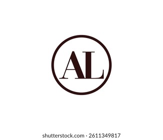 AL Logo design vector template. AL