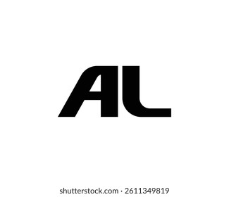 AL Logo design vector template. AL